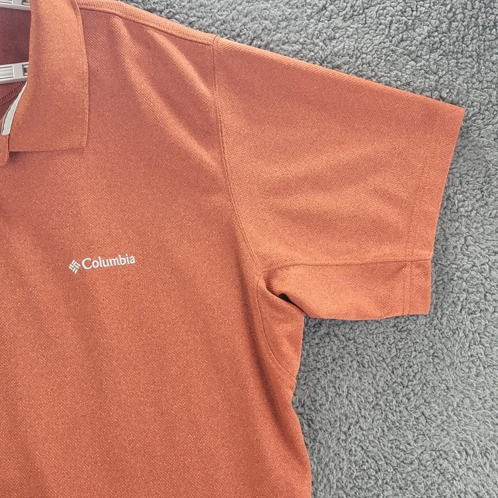 Columbia Omni Shade Polo Shirt‎ Orange Mens 2XL Short Sleeve Casual Fishing